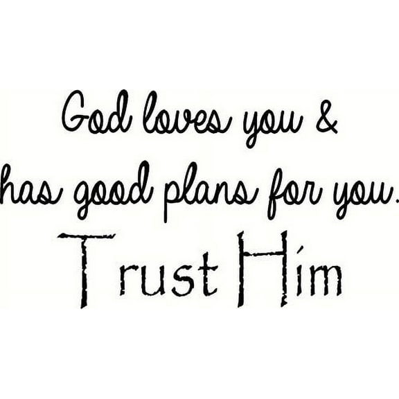 Trust Him, Bible Verse Wall Decal Art. Our Christian Scripture Vinyl Decor Is Made in the Usa By a Small Family Owned Company.