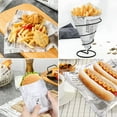 thumbnail image 3 of Papel para envolver alimentos (B, 25 cm x 35 cm), 100 hojas de papel encerado para hornear, papel resistente a la grasa para acampar, hamburguesa, pizza, pan Sandwic, 3 of 5
