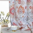 thumbnail image 3 of Kitchen Valance & Tier Curtain Set, Light Filtering Curtains, Monaco White/Spice, 3 of 5