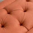 thumbnail image 4 of Christopher Knight Home Dilwyn Fabric Tuft Top Ottoman, Orange, 4 of 5