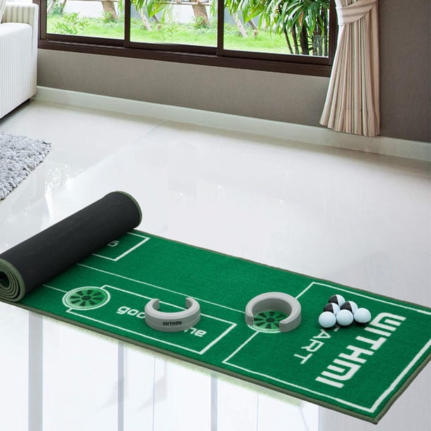 Golf Putting Game Golf Putting Green Mat portátil para interiores y exteriores, hogar, oficina, patio trasero, s de entrenamiento Verde Macarena Campo de golf