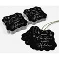 thumbnail image 5 of Inkdotpot Pack Of 50 Merry Christmas & Happy Text Paper Tags DIY Craft Bracket Shape Real Silver Foil Hang Tags, 5 of 7