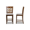thumbnail image 3 of Baxton Studio Caron Modern & Contemporary Pub Chair Set, Grey, Walnut Brown (Set of 2), 3 of 5