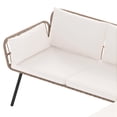 thumbnail image 4 of Craftian 3 Pieces Patio Furniture Set, Wicker Rattan Outdoor Conversation Set with Cushions and Side Table  - Beige, 4 of 9