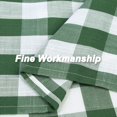 thumbnail image 6 of HOMERRY Tie Up Curtain 42" x 63" Buffalo Check Gingham Pattern Adjustable Kitchen Curtains Farmhouse Window Treatment Cafe Curtain, Sage White, 1 Set, 6 of 7