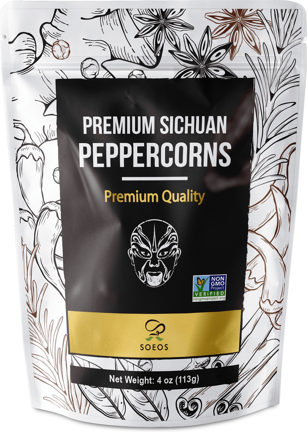 Soeos Premium Sichuan Peppercorns 4oz, Grade AAA, Less Seeds