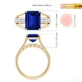 thumbnail image 5 of ANGARA Lab Grown 3.4 Ct Blue Sapphire Bridge Engagement Ring for Women in 14K Yellow Gold (Size-10x8mm) | September Birthstone, Anniversary, Jewelry Gift for Women | Lab-Grown Blue Sapphire Ring, 5 of 8