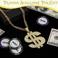 thumbnail image 6 of Gold Plated Chain for Men with Dollar Sign, Dollar Sign Hip Hop Chain Necklace Pendant for Men and Women, Designed For Hip Hop And Costume On The Casual, Party, Prom, Class, Bar, 6 of 8