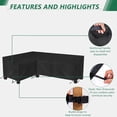 thumbnail image 3 of Patio Sofa Covers, Heavy Duty and Waterproof Outdoor Garden Patio Furniture L-shaped Covers, 3 of 4