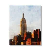 Stupell Industries Empire State Building Cityscape Town & City Painting Gallery Wrapped Canvas Print Wall Art