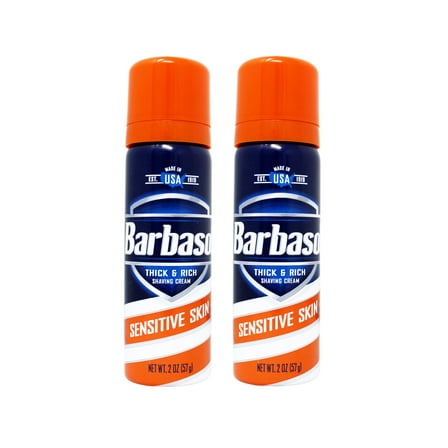 2 Pack - Barbasol Thick & Rich Shaving Cream, Sensitive Skin 2 oz
