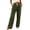 Army Green, variant on Levmjia Women's Corduroy Pants High Waisted Wide Leg Pants Elastic Drawstring Casual Lounge Pants with Pockets Solid Color Trousers