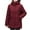 Wine, variant on Inleife Plus Size Women's Winter Jackets Casual Loose Fashion Color Pocket Zipper Tops Reversible Long Cotton Coat