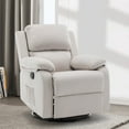 thumbnail image 1 of Korser Sillón Reclinable Giratorio 360°Adultos,Mecedora Pequeña Para Espacios Reducidos,Lino,Beige, 1 of 6