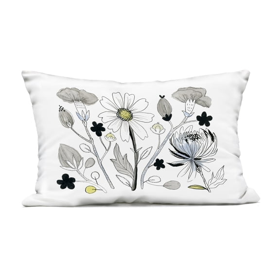 Stupell Industries - Simple Drawn Nature Sprigs Outdoor Pillow 14" x 20" by Ashley Davis