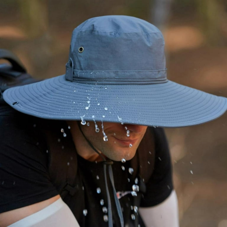 Super Wide 4.7inch Brim Bucket Hat UPF50+ Waterproof Sun Hat for Fishing  Hiking Camping 