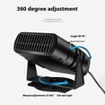 thumbnail image 4 of Solar Powered Car Heater Portable Windshield 360° Rotatable Vehicle Heating System with Patch Cord, 4 of 8