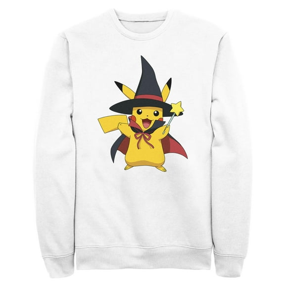 Men's Pokemon Halloween Pikachu Magic Wand  Sweatshirt White X Large