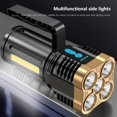 thumbnail image 4 of Huggegwe Lampe de Poche à Explosion Nucléaire à Cinq LED, Torche à Projecteur LED avec 4 Modes d'Éclairage, Portable à Main Grande Batterie Électrique pour Extérieur, Camping U2537-12854, 4 of 8