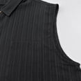 thumbnail image 6 of Men's Sleeveless Lapel Button Cardigan Casual Shirt Top V-Neck Solid Color Breathable Lightweight Sports Golf Fishing Vacation Outfits Fashion Essential | JASKFLY,Black L, 6 of 9