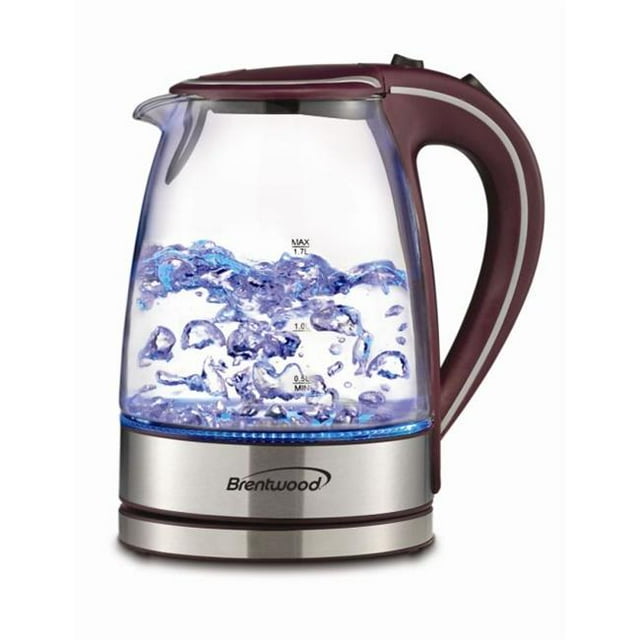 1.7L Tempered Glass Tea Kettle- Purple