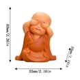 thumbnail image 3 of XWSHYW Decoraciones para El Hogar Adorno de Resina Basimu Pequeño Monje Inspirado En Zen, 3 of 5