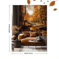 thumbnail image 3 of Qisvanset 12x16 Inch Framed Canvas Wall Art Vintage Autumn Woodland Nature Minimalist Living Room Wall Art, 3 of 8