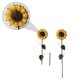 thumbnail image 3 of IDEANATEGRATE 2Ud Varillas Decorativas De Jardín Con Girasol Metálico Amarillo Para Uso En Exteriores, 3 of 8