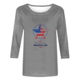 thumbnail image 4 of Camisetas de Manga Corta para las Mujeres Día de la Independencia Impreso Suelto Cuello Redondo Tee, Casual Y Blusas Festivas para las Mujeres Casual, 4 of 4