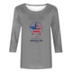 thumbnail image 2 of Camisetas de Manga Corta para las Mujeres Día de la Independencia Impreso Suelto Cuello Redondo Tee, Casual Y Blusas Festivas para las Mujeres Casual, 2 of 4