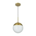 thumbnail image 4 of Living District Eclipse 10 Inch Pendant Frosted White Shade in Satin Gold, 4 of 10