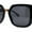 Black Tortoise Black, variant on Womens Oversized Squared Cat Eye Metal Bridge Plastic Fashion Sunglasses Black Tortoise Smoke
