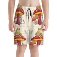 thumbnail image 2 of Cauagu Frog Sitting On Mushroom Print Swim Trunks for Men,Youth Boys Swim Shorts Compression Liner Beach Shorts Boys' Swimming Shorts 7-20 Years Bathing Suit-Small, 2 of 7