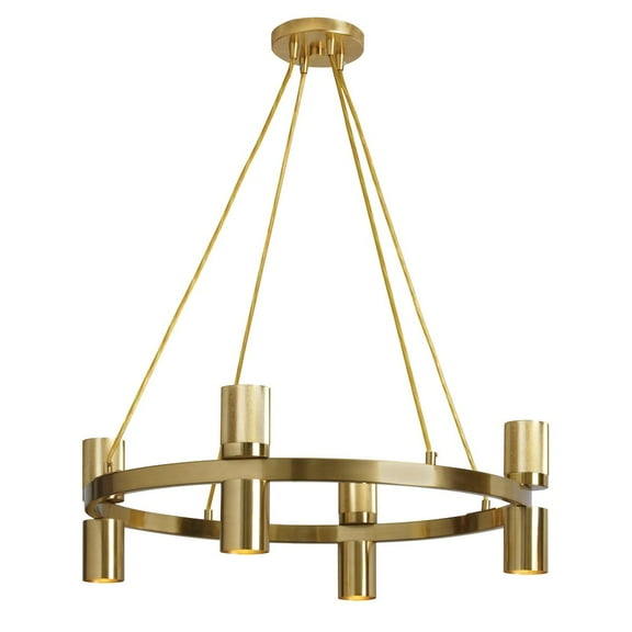 Dainolite 8 Light Chandelier in Aged Brass