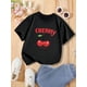 thumbnail image 1 of Cherry Blossom Graphic Girls' T-Shirt - Comfy & Durable Cotton, Short Sleeve, Crew Neck - Perfect for Summer Outdoor Play, 1 of 6