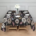 thumbnail image 3 of Pioneer Flower Floral Print Pattern Square Tablecloth,Waterproof Square Table Cover,Wipeable Spillproof Washable Table Cover for Home Kitchen Party Decor 52"x52"(132x132cm), 3 of 6