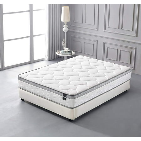 King Size Mattress - 10 Inch Cool Memory Foam & Spring Hybrid Mattress with Breathable Cover -Comfort Plush Euro Pillow Top - Rolled in a Box - Oliver & Smith