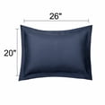 thumbnail image 2 of PiccoCasa 2 Pack 1800 Microfiber Oxford Pillowcases,  Standard Navy, 2 of 7