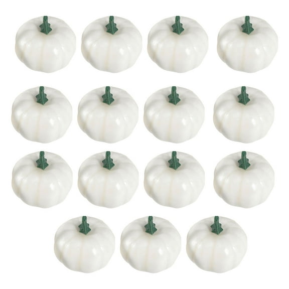 TABLZONE 15-Pack White Foam Pumpkin Decorations for Fall Crafts, , Thanksgiving, and Activities