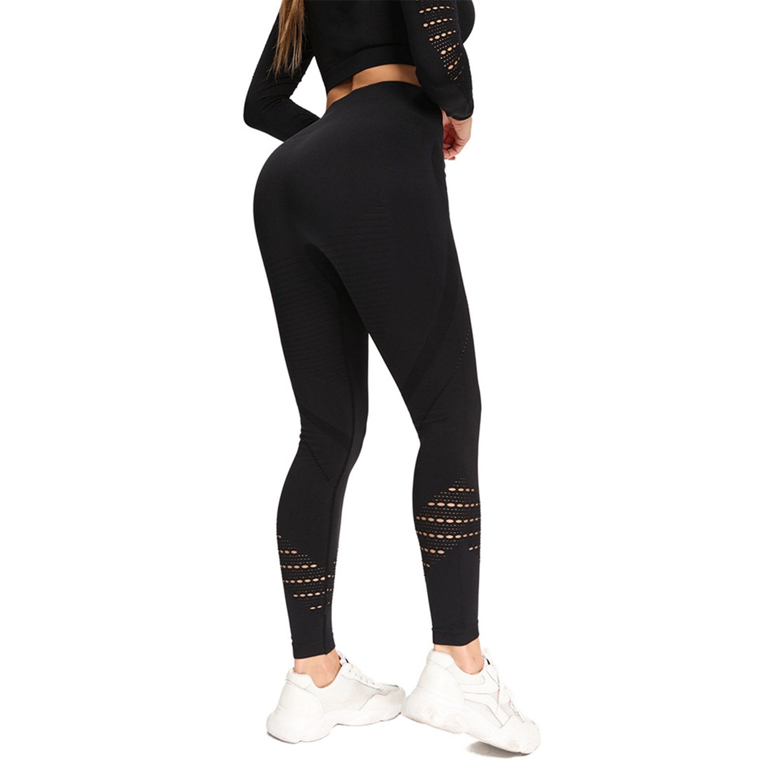 Pantalons de Yoga pour Femmes Taille Haute Controle du Ventre Amincissant Leggings de Sport pour Dames Walmart
