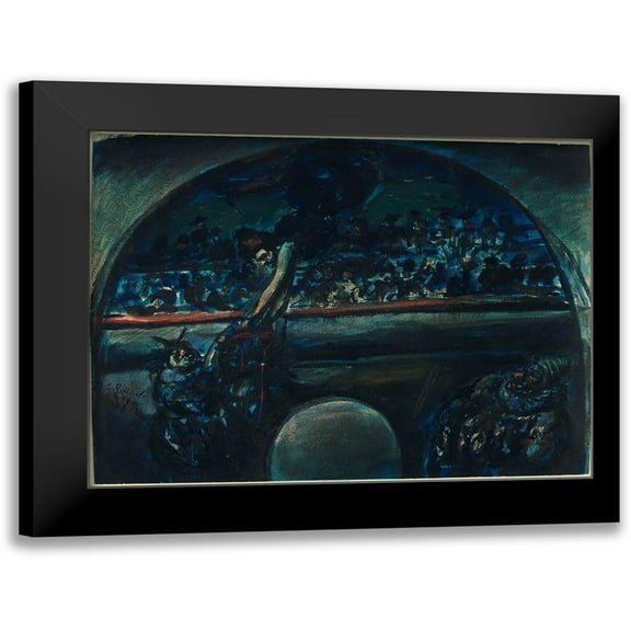 Vintage Apple Collection 14x12 Black Modern Framed Museum Art Print Titled - Georges Rouault - Circus Act