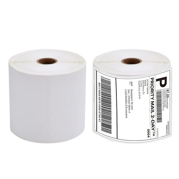 2 Rolls 4" x 6" Direct Thermal Blank Shipping Labels 250 Labels Per Roll Self Adhesive
