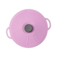 thumbnail image 2 of Silicone Suction Lid with Handle, Thicken Silicone Microwave Cover for Bowls, Food Storage Violet 23cm, 2 of 9
