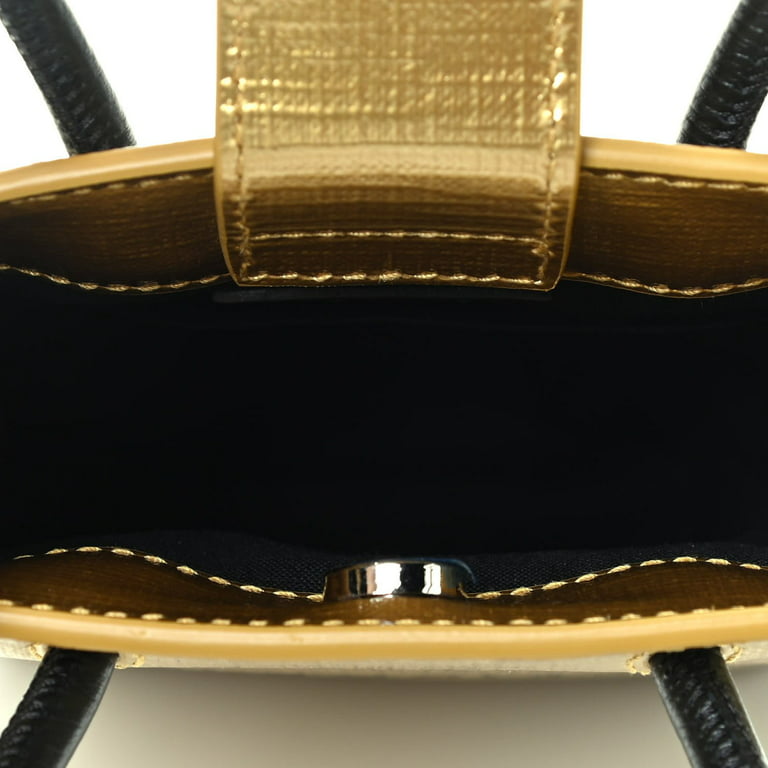 Balenciaga Gold Calfskin Leather Shopper Crossbody Bag 593826
