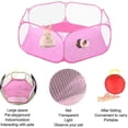 thumbnail image 5 of Pet Playpen HUOGUO, tienda de campaña transpirable para animales pequeños, color rosa, 5 of 5