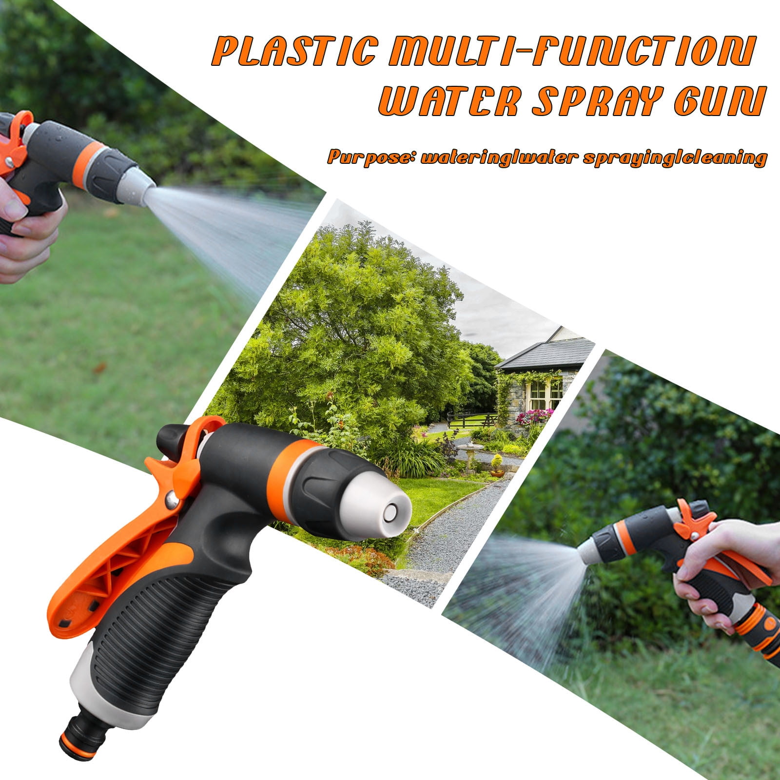Garden Hose Nozzle, Heavy Duty Hose Nozzle with Adjust Watering Patterns, Multifunctional High Pressure Hose Nozzle Sprayer for Home, Watering Lawns and Garden