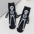 thumbnail image 6 of Misright Embroidered Skeleton Hands Design Soft Ankle Socks For Halloween Costume Fun, 6 of 12