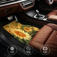thumbnail image 4 of Wukai Golden Sunflower In Field Print Car Foot Mat Set of 4 Pieces, Anti-Slip Neoprene Auto Floor Mats Carpet, Universal Fit Automotive Floor Foot Mats Set for SUV, Van, Trucks, 4 of 6