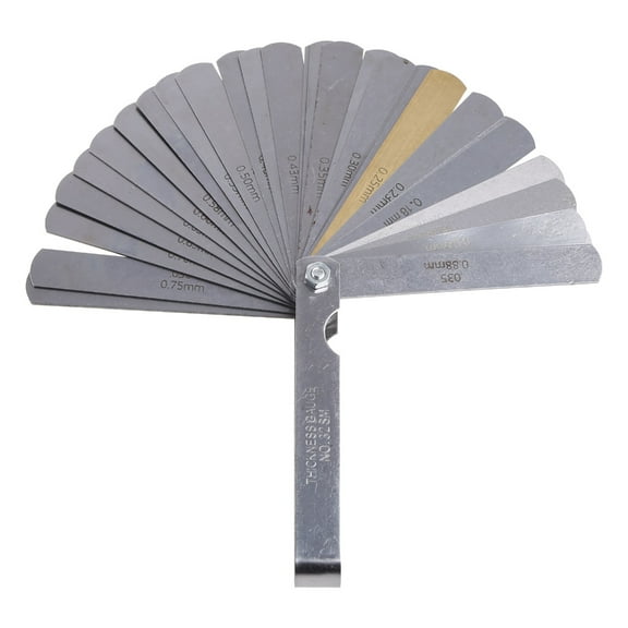 Zeiwohndc 32 Blade Imp/Mertic   Brass Blade Feeler Gauge Tune Up Thickness Set New