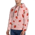 thumbnail image 3 of Sikiie Strawberry Men's Hoodie, Essentials Hoodie, Sweatshirt, Pullover Hooded Sweatshirt for Men-Large, 3 of 7